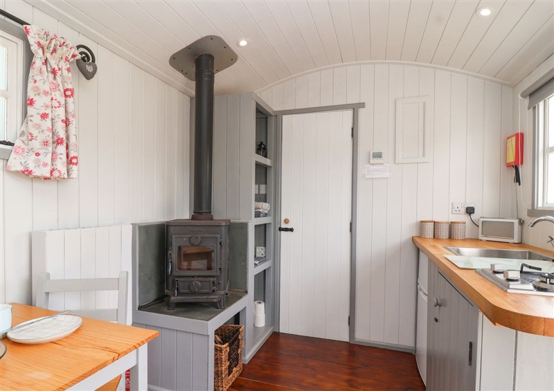 This is the kitchen at The Shepherds Hut, Nettleton