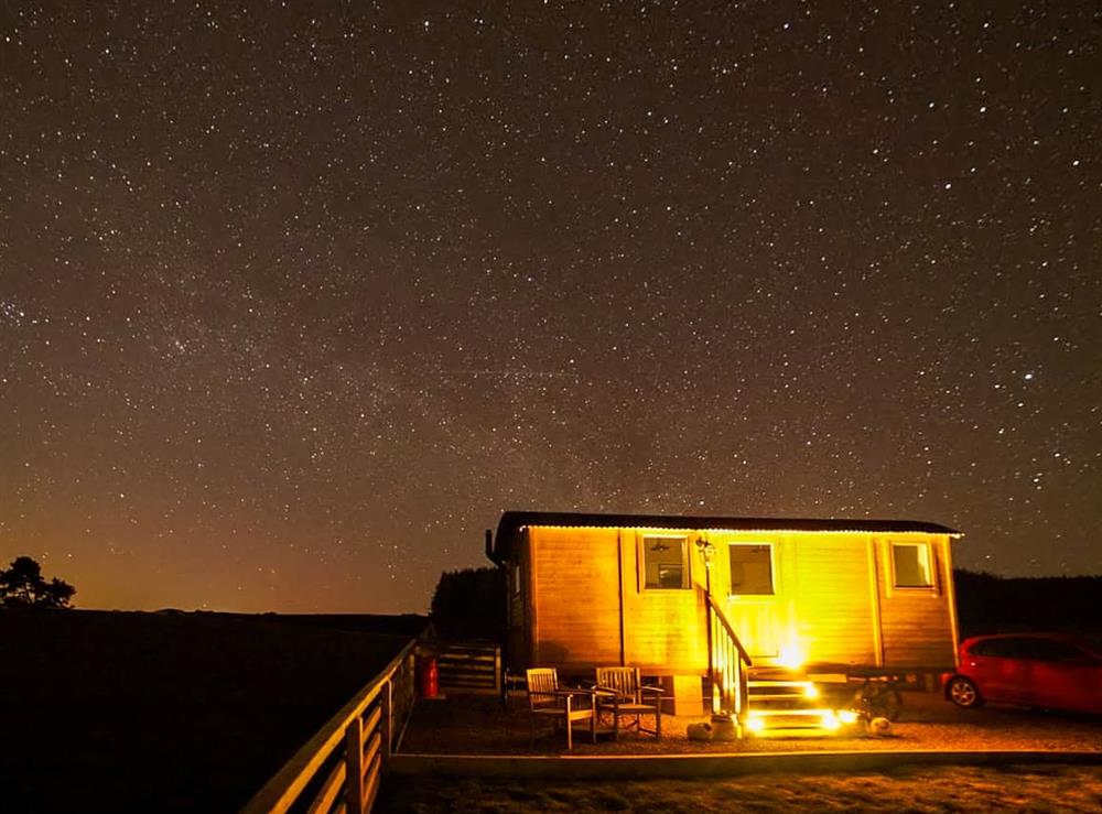 Exterior at night (photo 3) at The Shepherds Hut in Otterburn, Northumberland