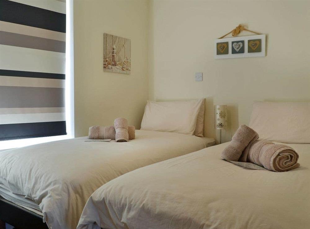 Comfortable twin bedroom at The Shillies in Coulderton, near St Bees, Cumbria