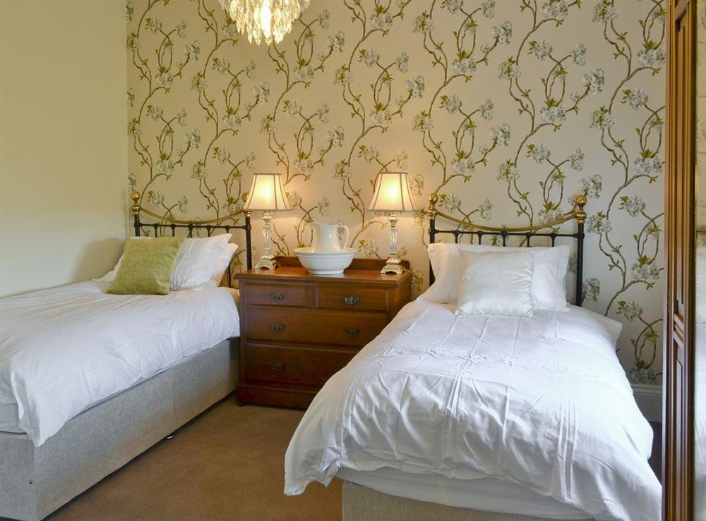 Lovely twin bedroom at The Shillings in Alnwick, Northumberland