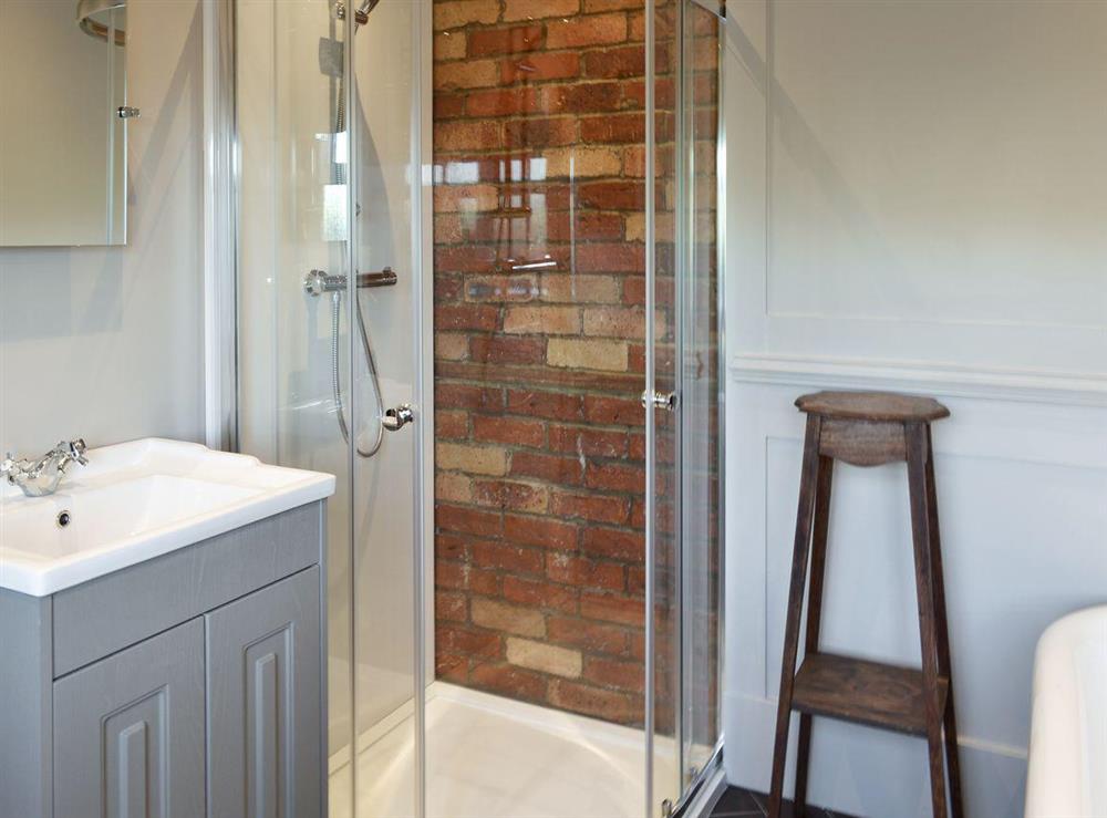 Modern shower enclosure at The Shillings in Alnwick, Northumberland