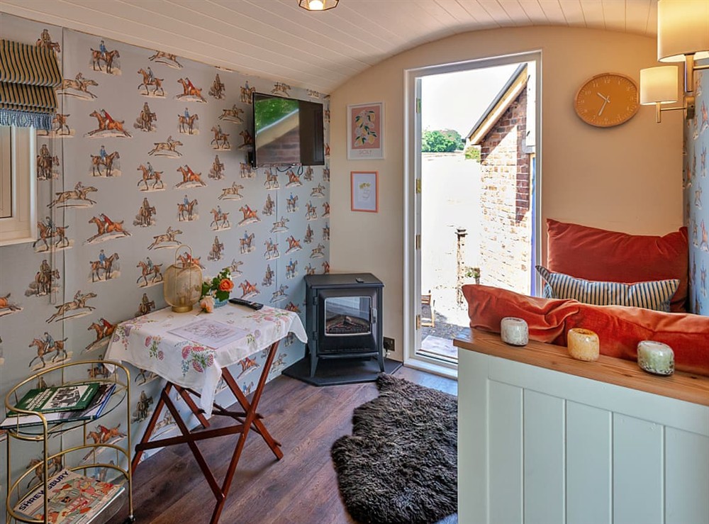 Open plan living space at The Ship Inn House in Shropshire, England