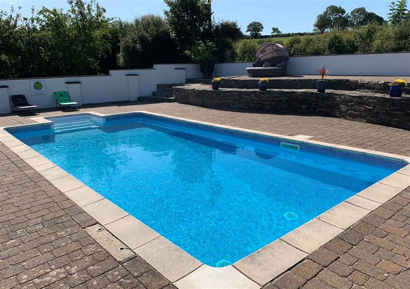 The swimming pool at The Shippen @ Canllefaes, Penparc near Cardigan