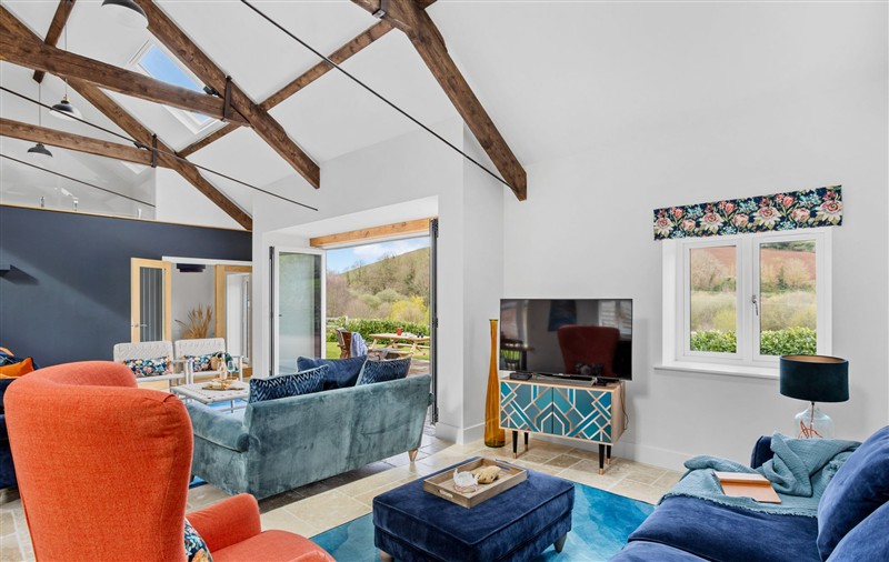 The living area at The Shippon, Devon