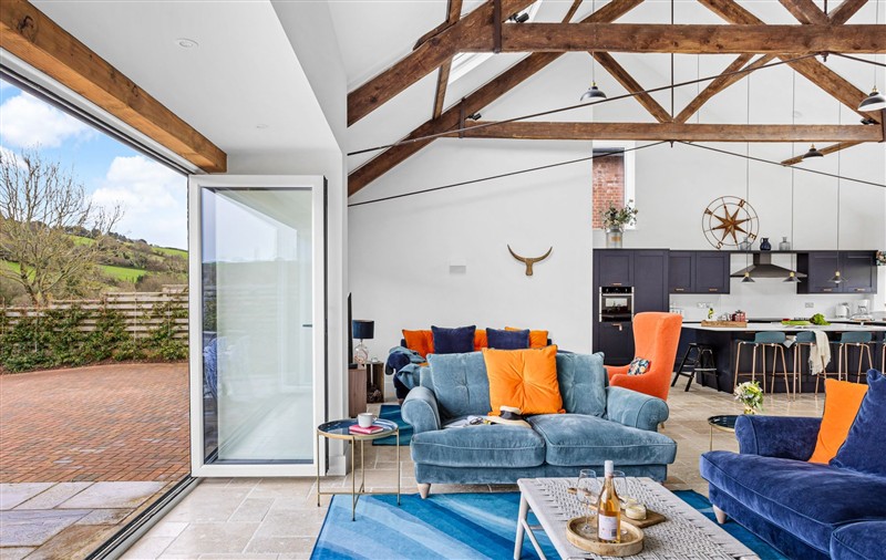 This is the living room at The Shippon, Devon