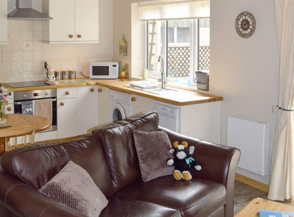 Charming open plan living space at The Shippon in Pyworthy, near Bude, Devon