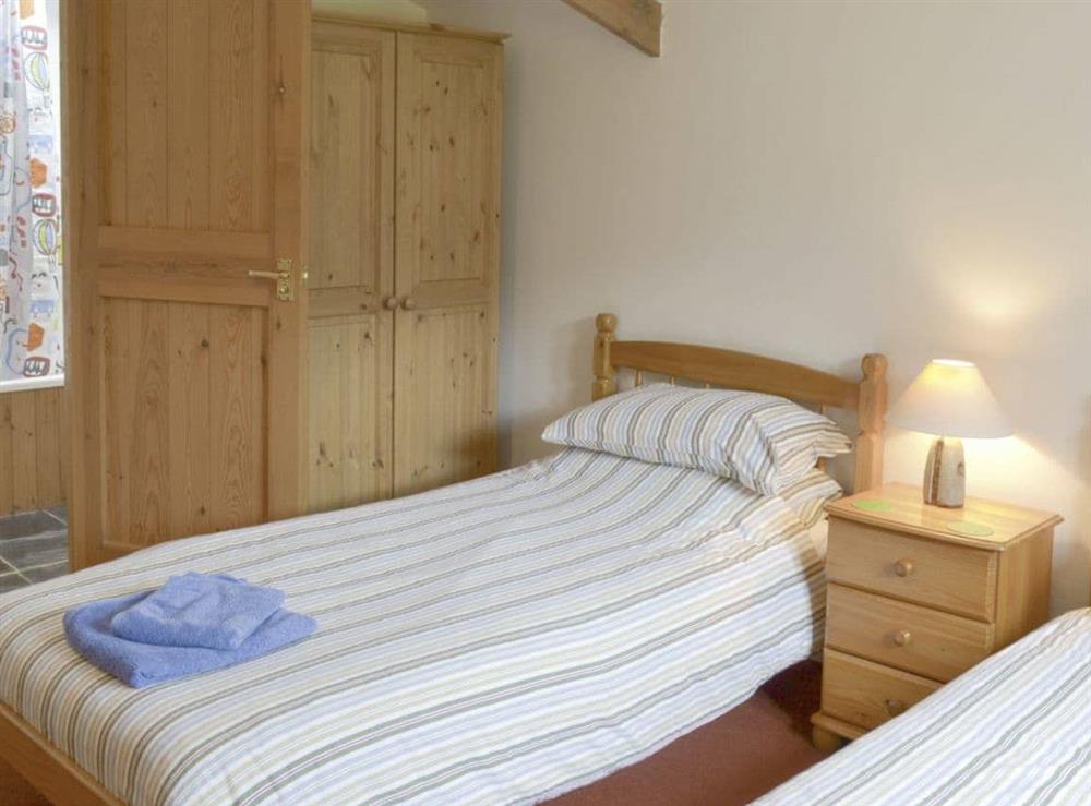 Ground floor twin bedroom with en-suite at The Shippon in St Gennys, Bude, N. Cornwall., Great Britain