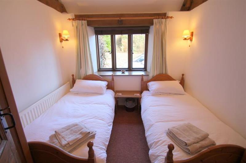 Twin bedroom at The Shippon, Wheddon Cross