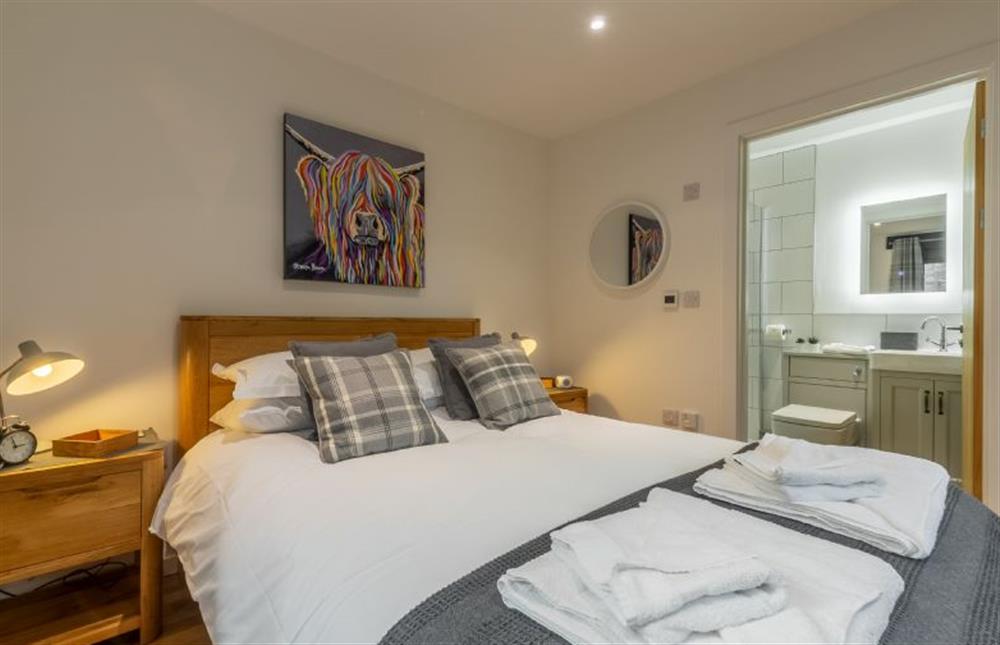 Bedroom one with king-size bed, smart television and en-suite (photo 3) at The Shires, St Agnes 