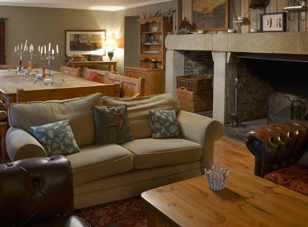 Lounge area at The Shooting Lodge in Colquite, Washaway, North Cornwall., Great Britain