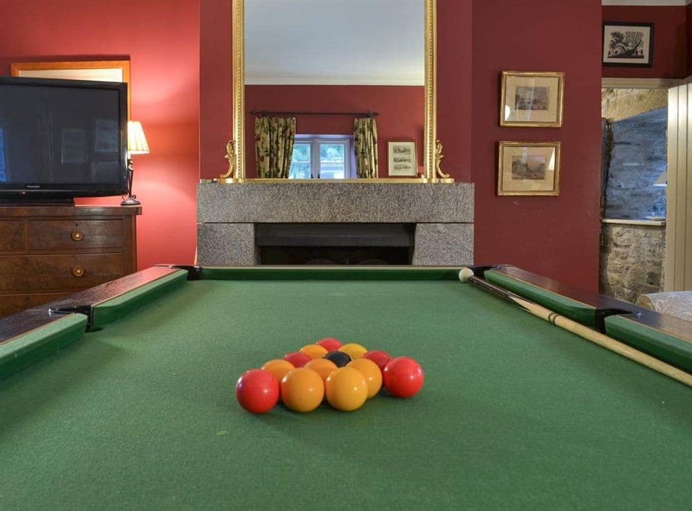 Pool table at The Shooting Lodge in Colquite, Washaway, North Cornwall., Great Britain