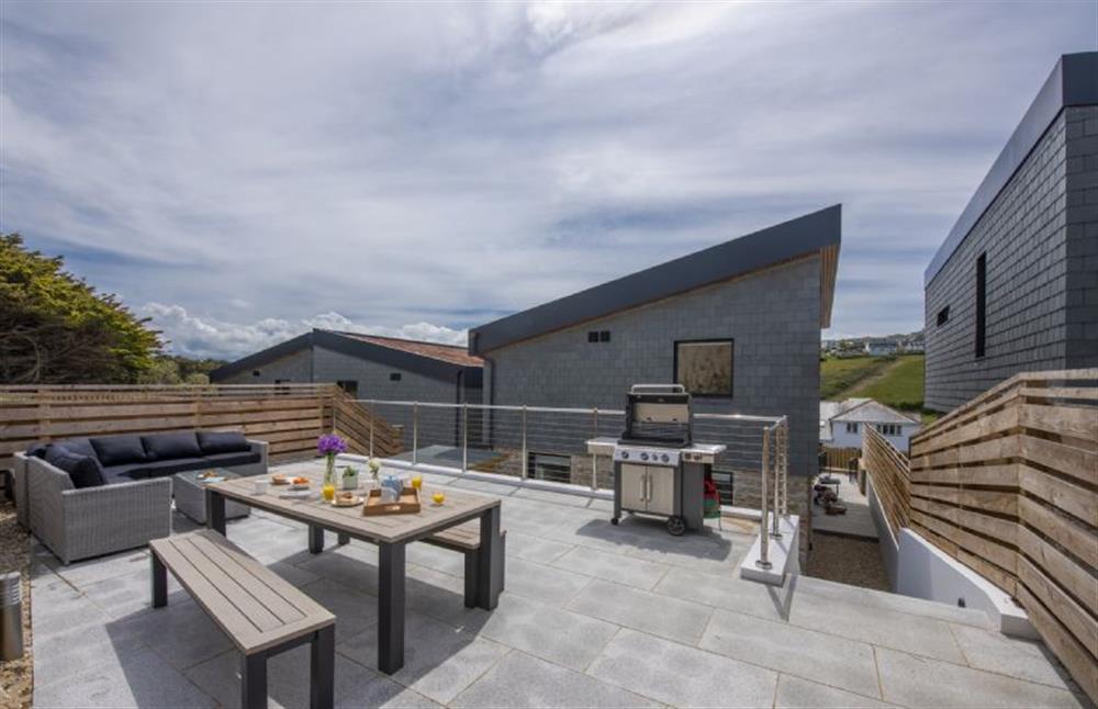 Enjoy alfresco dining around the outside seating area at The Shore, Mawgan Porth