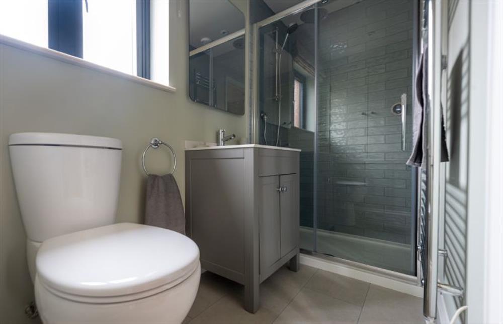 Ground floor: Shower room with monsoon shower head (photo 2) at The Siding, Brancaster Staithe near Kings Lynn
