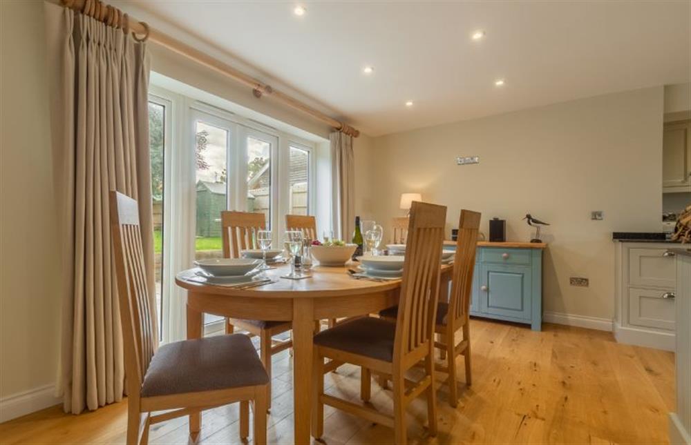Ground floor: French doors lead from the dining area into the garden at The Sidings, Docking near Kings Lynn