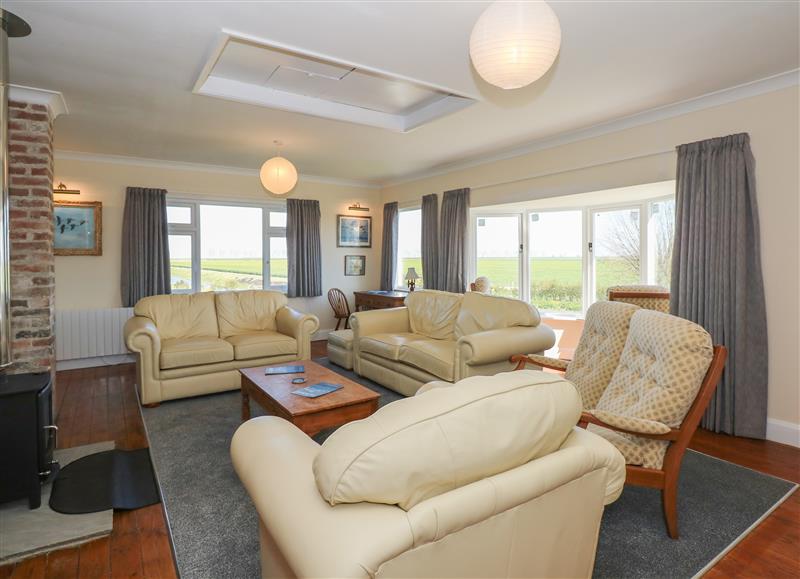 Relax in the living area at The Sir Peter Scott Lighthouse, Sutton Bridge