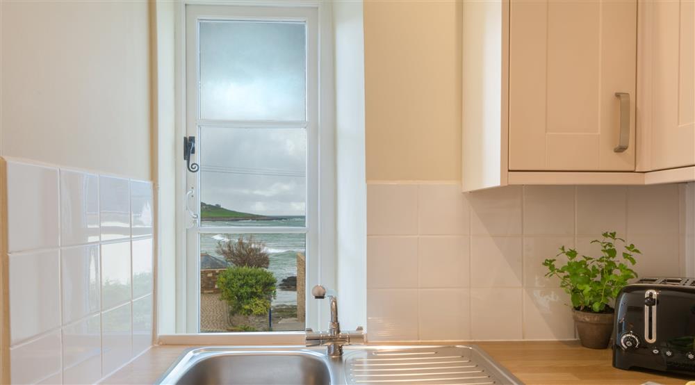 The view from the kitchen at The Slipway in Croyde, North Devon