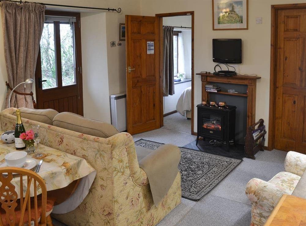 Open plan living space at The Smithy in Brentor, near Tavistock, Devon