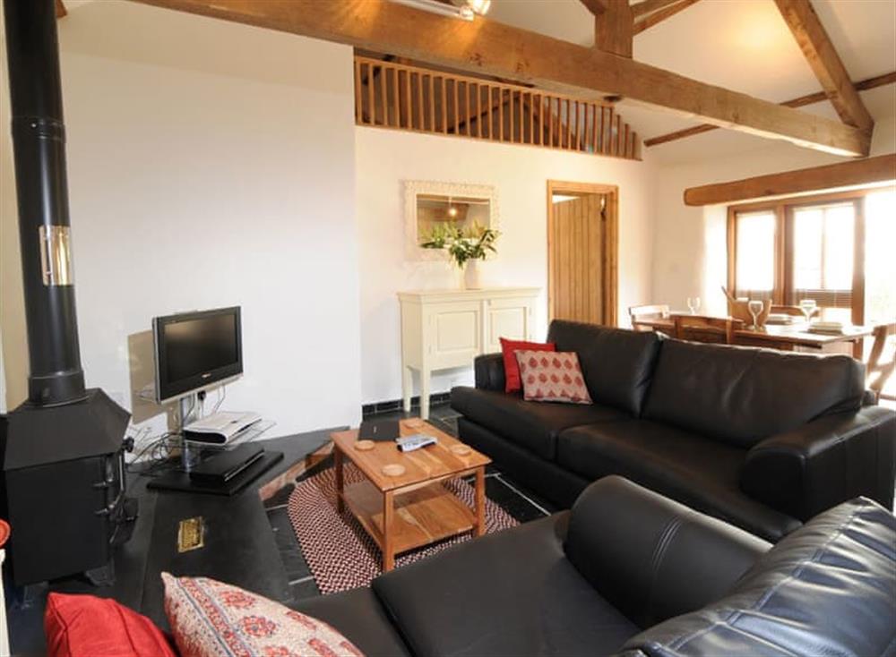Living area at The Smithy, Park Mill Farm in Exmoor & Country, North Devon