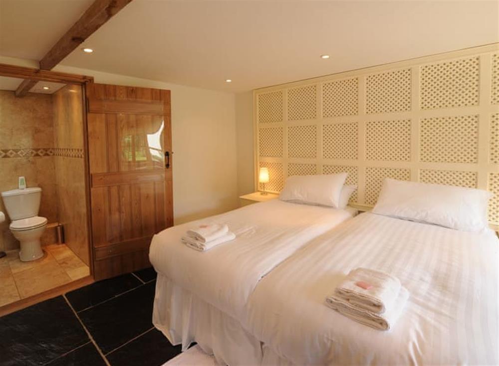 Twin bedroom at The Smithy, Park Mill Farm in Exmoor & Country, North Devon
