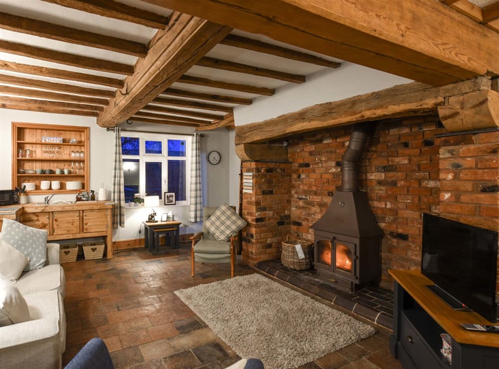 Living area at The Snout & Snuggle in Malpas, Hampshire