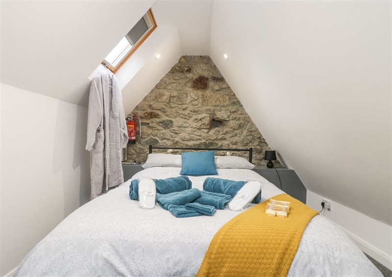 This is the bedroom at The Snug, Camborne