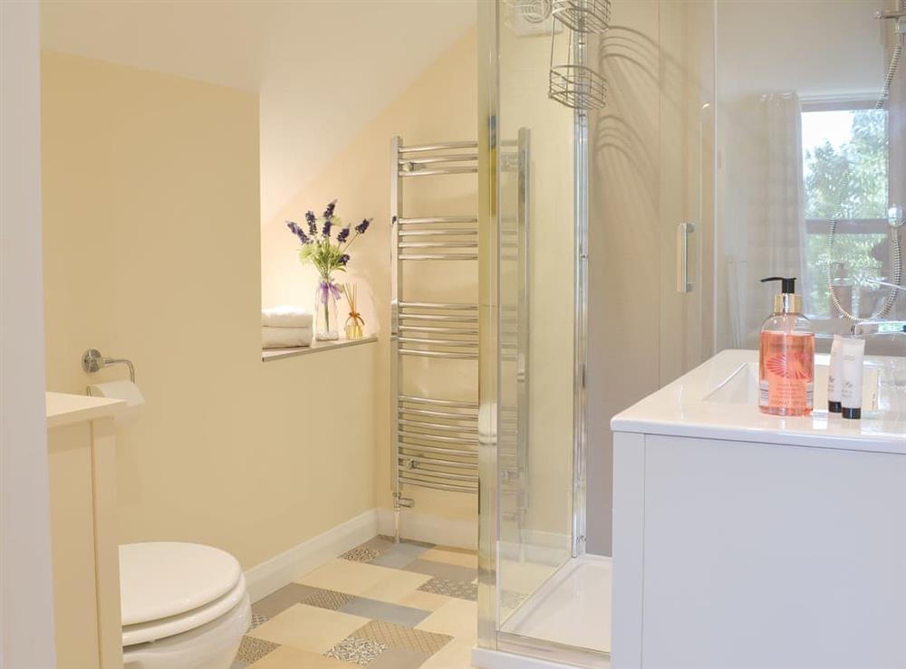 En-suite shower room at The Snug in Moorlinch, near Bridgwater, Somerset