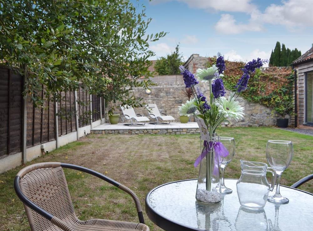Sitting out area and garden space at The Snug in Moorlinch, near Bridgwater, Somerset
