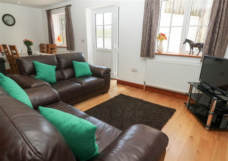 Relax in the living area at The Stable Barn, Hayle