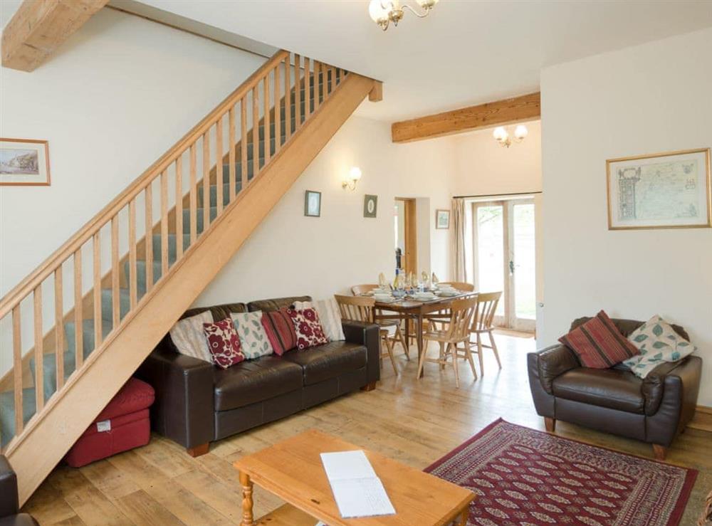 Spacious living room at The Stable in Foxham, near Chippenham, Wiltshire