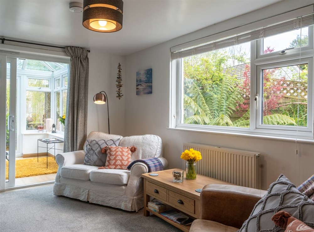 Living area at The Stable House in St Austell, Cornwall