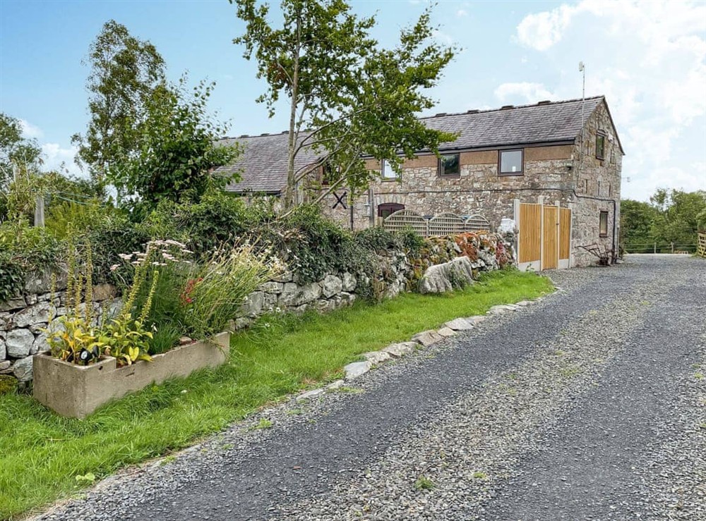 Driveway at The Stable in Mold and the Clwydian Range, Wales