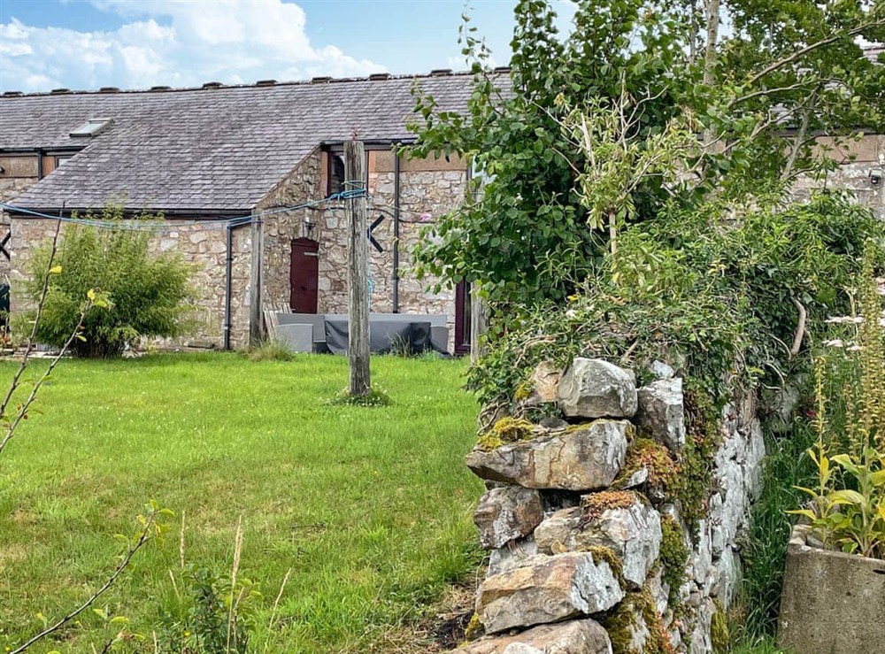 Garden at The Stable in Mold and the Clwydian Range, Wales