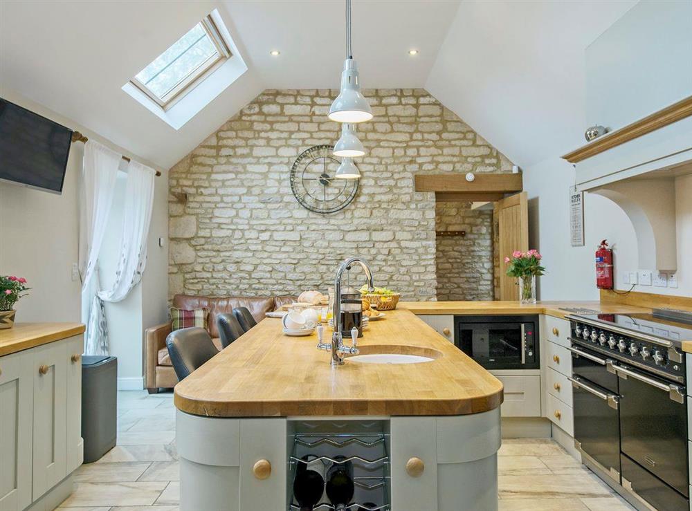 Superbly renovated kitchen at The Stables in Aisby, near Grantham, Lincolnshire, England