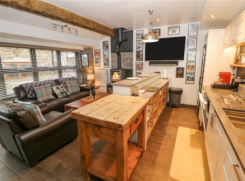 Enjoy the living room at The Stables  at Badgers Clough Farm, Disley