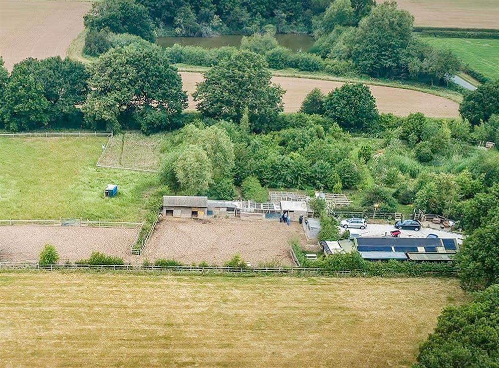 Aerial view at The Stables at the Oaks in Yoxall, near Burton-on-Trent, Staffordshire
