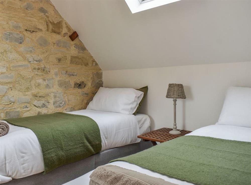 Twin bedroom at The Stables in Badgworth, near Axbridge, Somerset