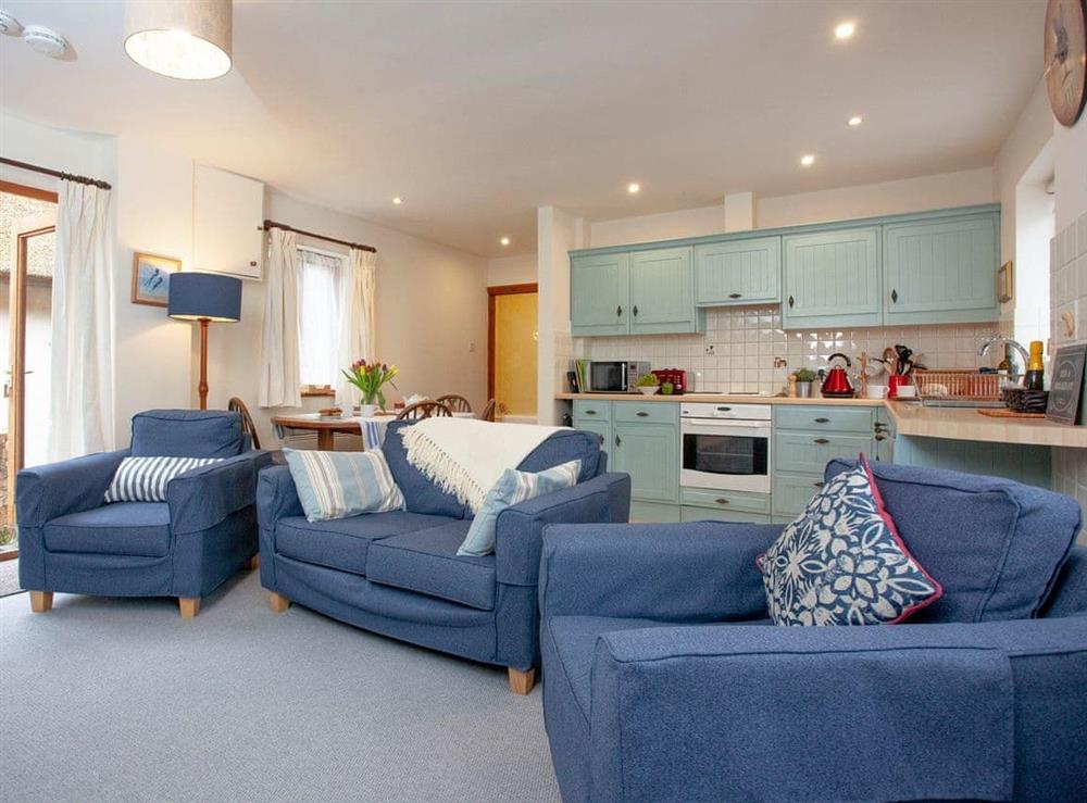Open plan living space at The Stables in Clyst Honiton, near Exeter, Devon