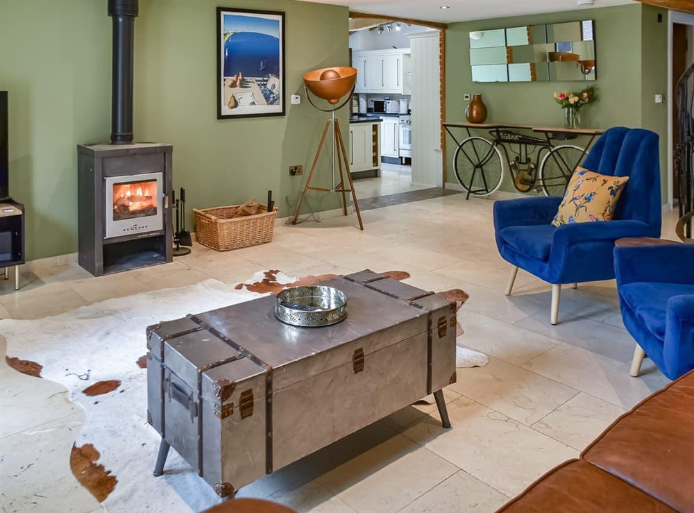Living room at The Stables in Dunston, Norfolk