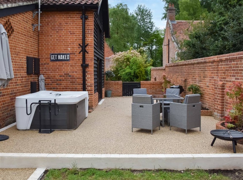 Patio at The Stables in Dunston, Norfolk