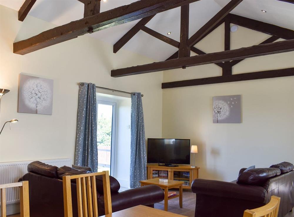 Open plan living space at The Stables in Ellingstring, near Ripon, North Yorkshire