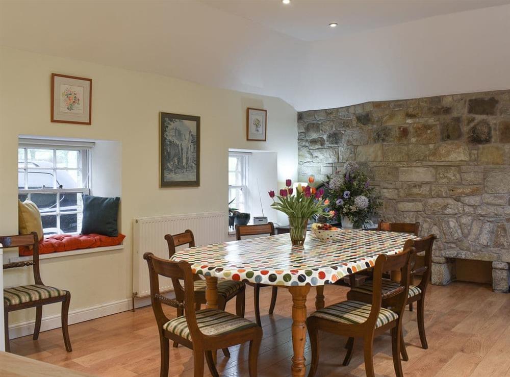 Country style kitchen with breakfast area at The Stables in Harburn, near West Calder, West Lothian