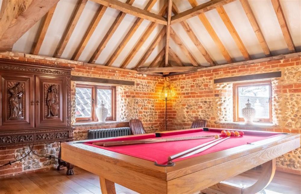 Pool table at The Stables, High Kelling near Holt