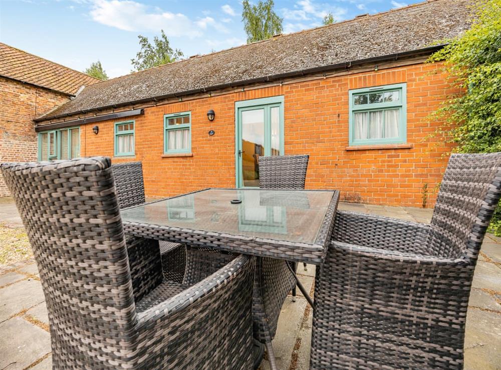 Sitting-out-area at The Stables in Holton-Le-Clay, near Cleethorpes, Lincolnshire