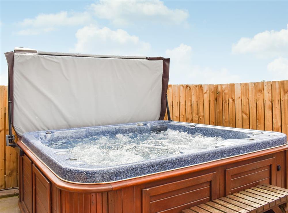 Hot tub at The Stables in Longdyke, near Morpeth, Northumberland