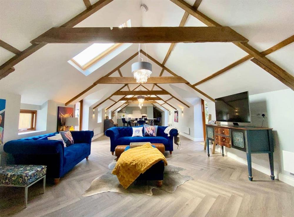 Open plan living space at The Stables in Nibley, near Yate, Avon