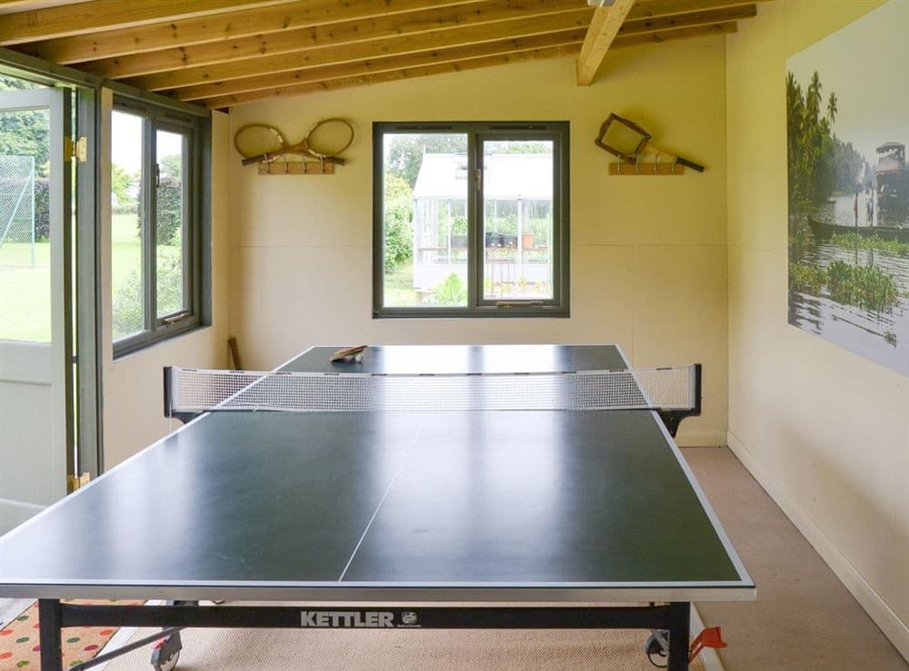 Games room with table tennis at The Stables in Occold, Nr Eye, Suffolk., Great Britain