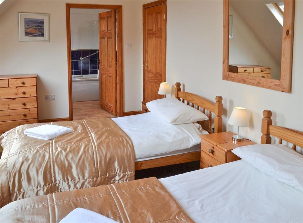 Twin bedroom at The Stables in Somersal Herbert, near Ashbourne, Derbyshire