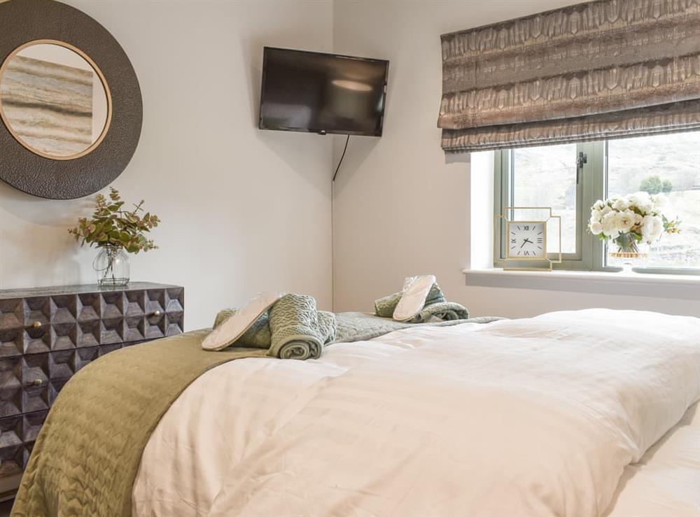 Double bedroom at The Stables in Summit, near Littleborough, Lancashire