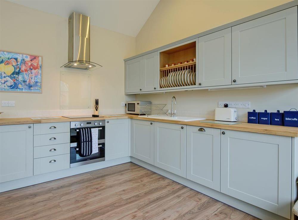 Contemporary kitchen area at The Stables in Weedon, near Daventry, Northamptonshire