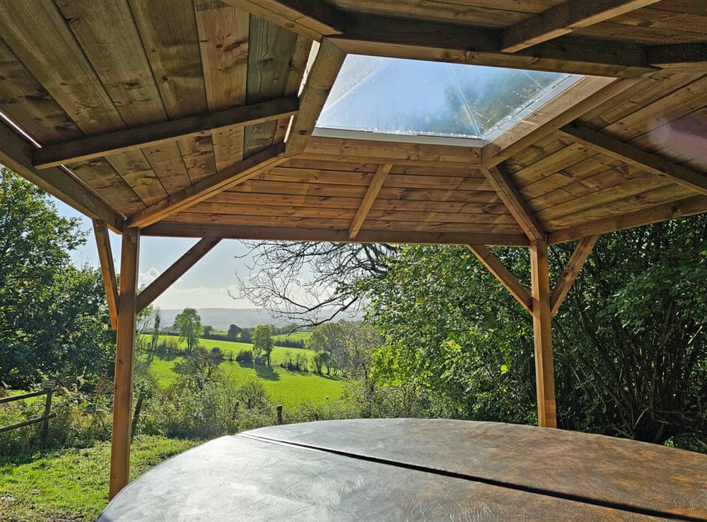 Hot tub at The Star Dome in Ludlow, Shropshire